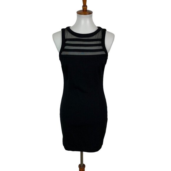 BB Dakota Dress Small Black Sleeveless Lace Bodycon Cocktail Evening Party - Picture 1 of 6